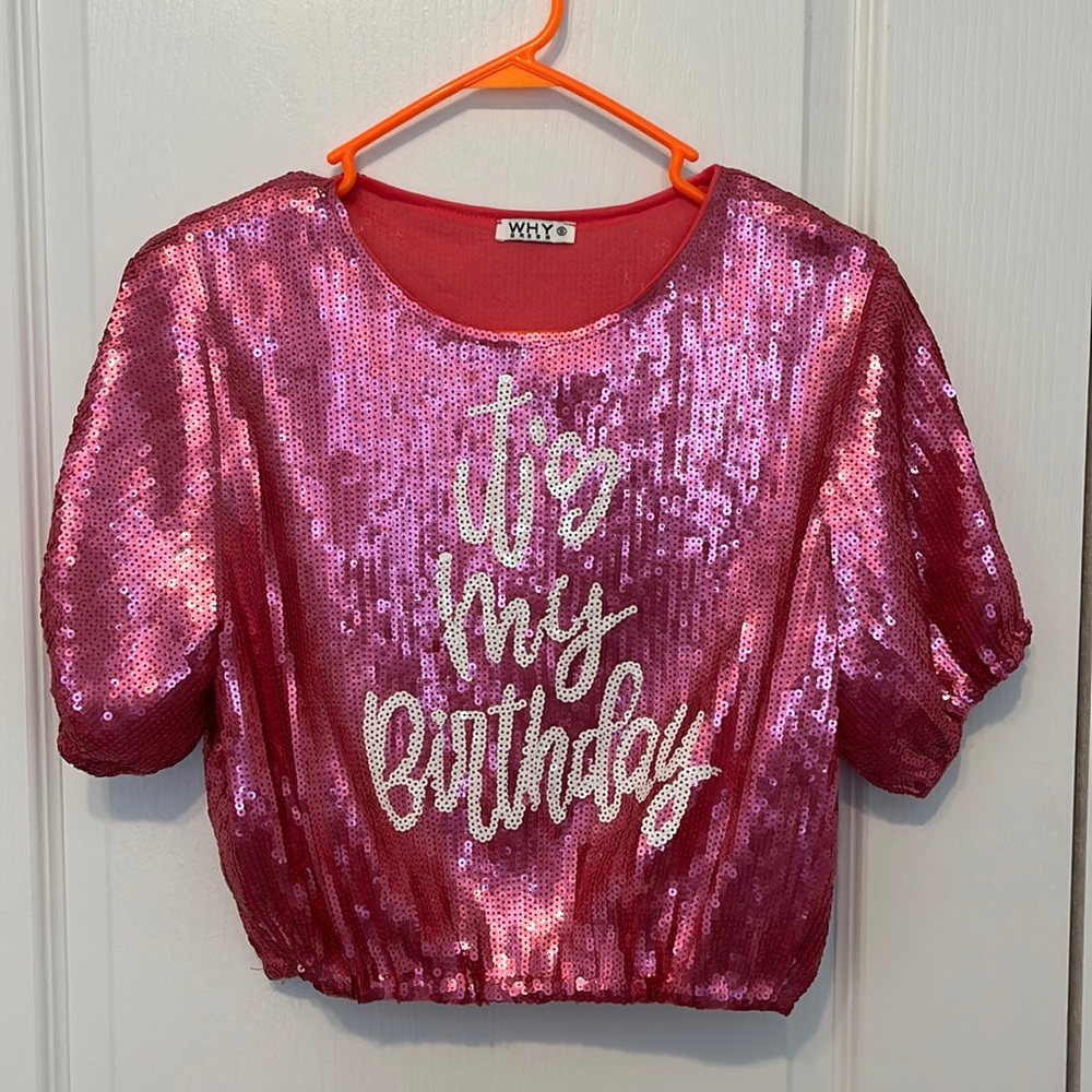 Sequin Birthday shirt